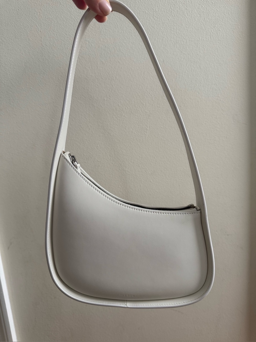 The Row Half Moon White Shoulder Bag - Picture 3 of 8